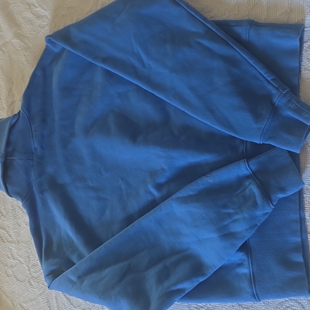 🌟7/25$ CALIA Women's Everyday Fleece Oversized Turtleneck In Capri Blue - Picture 6 of 6